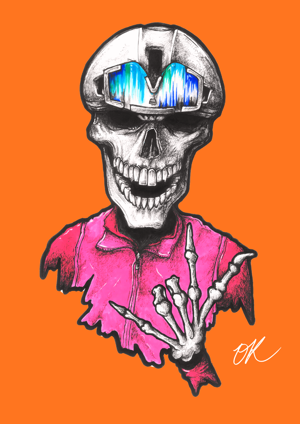 Skull Hangs - Poster